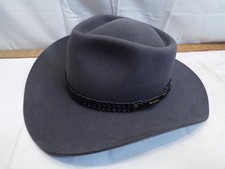 Akubra Pure Fur Felt Hat 56 Snowy River Australia Stockman's Outback Cowboy Gray