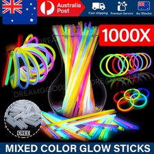 1000x Mixed Color Glow Sticks Bracelets Light Party Glowsticks Glow In The Dark