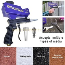 Hand Held Portable Media Spot Sand Blaster Gun Air Gravity Feed Rust Remover Kit