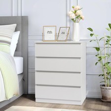 Tall Dresser with 4 Drawers Storage Cabinet for Closet Bedroom Living Room white
