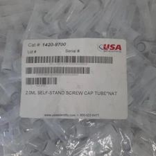 USA Scientific 2.0ml self-stand screw cap tube, Cat. 1420-9700, 500/PK