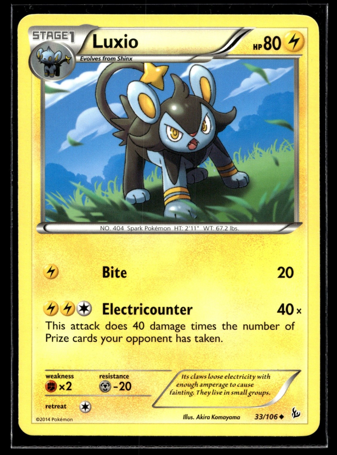 Luxio Uncommon XY - Flashfire 33/106 NM