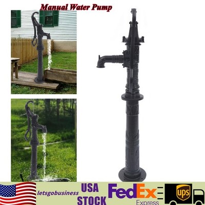 TOP Hand Tall Shallow Well Pitcher Water Pump w/ Stand Cast Iron 19.69ft Suction