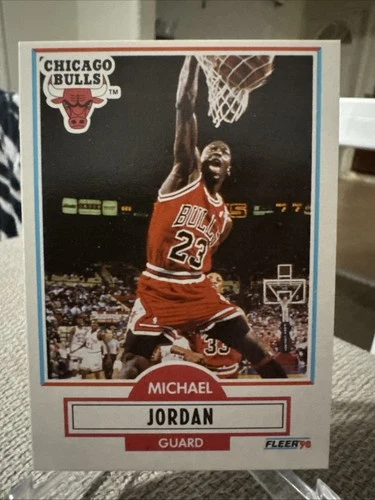 1990-91 Fleer - Michael Jordan #26 Black Line Above Biographical Information
