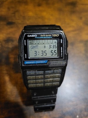 Casio DBC-150 Data Bank Calculator 1477 Vintage Men's Watch for