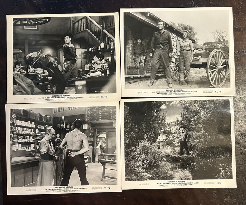 4 Vintage Western  Movie Photos Stills  "Badlands Of Montana" 1957