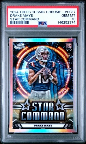 2024 Topps Cosmic Chrome Star Command #SC17 Drake Maye PSA 10