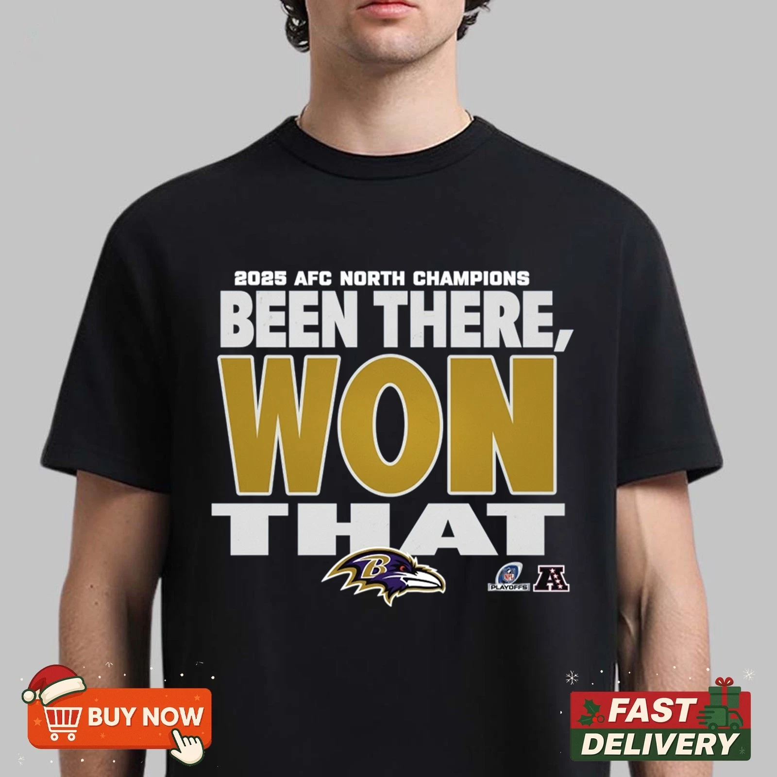 Baltimore Ravens AFC North Division Champions 2025 TShirt