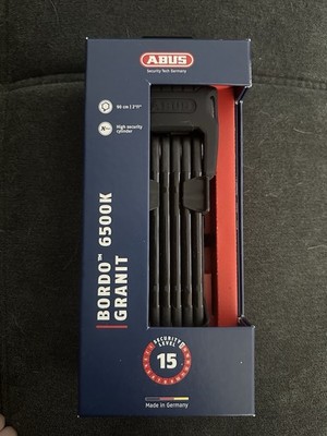 ABUS Bordo 6500 K Granit Fahrradschloss, 90cm