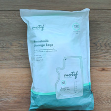 Motif Medical Breastmilk Storage Bags Pouches 100ct 8oz BPA-Free Leak Proof