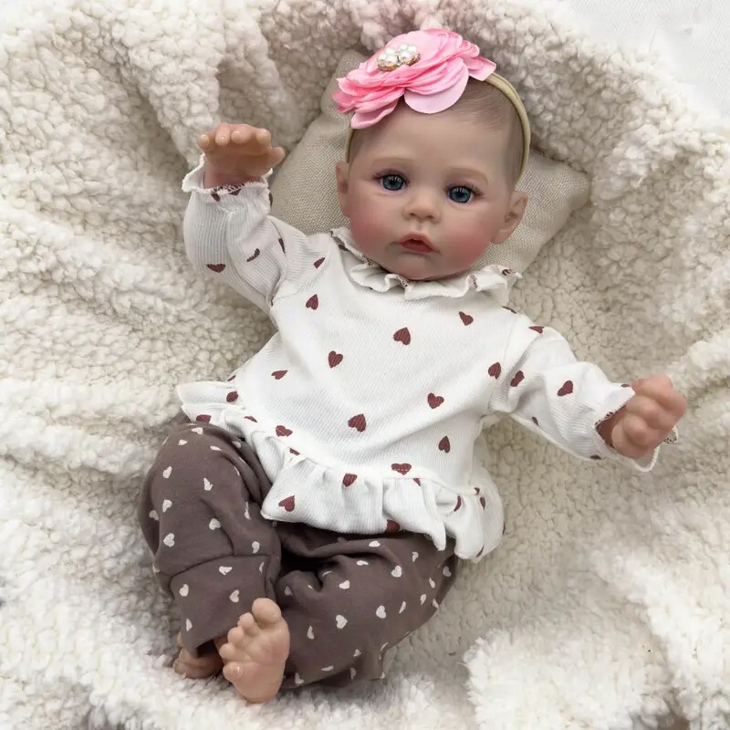 US 18" Handmade Reborn Baby Dolls Lifelike Full Body Vinyl Newborn XMAS Gift Toy