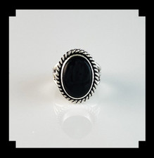 Handcrafted Sterling and Onyx Ring