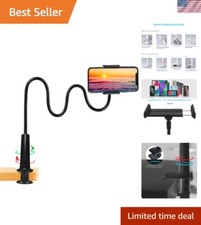 Universal Tablet and Cell Phone Bracket with Adjustable Clip - Hands-Free Mount