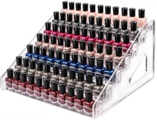 finger Nail Polish Organizer box storage case Nails Holder Makeup acrylic clear
