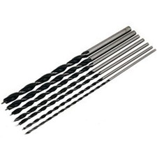 New 7 Piece Extra Long Wood Drill Set Metric 300mm Long 4,5,6,7,8,10 & 12mm Size