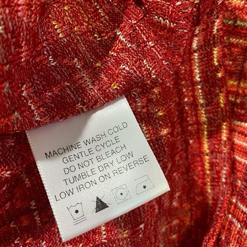 George Top Women’s XL V Neck Textured Stretch Knit Red Multi Casual Basic NWT - Picture 16 of 20