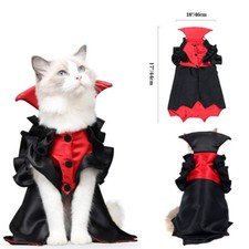 Funny Dog Party Costume Outfit Pet Cosplay Clothing Dress Cat Halloween Cloak