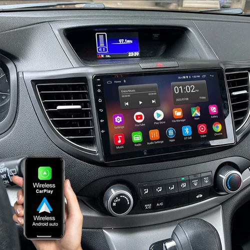 For Honda CRV 2012-2016 Android 12 Car Stereo Radio GPS Navi Apple Carplay WIFI - Bild 1 von 15
