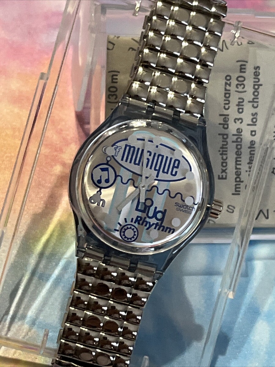 🔥 New Vintage 1996 SLN104 TAKE THE RHYTHM MUSICAL Swatch Watch