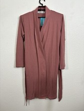 ADR Alexander Del Rossa Robe Size M Mauve Textured Polyester Blend