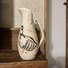 Vintage Red Wing Pottery Pitcher USA 12” Tall Ceramic Hen Chicken Bud Vase