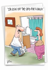1 Funny Blank All Occasions Greeting Card -Off the Grid-Envelope,US-Made