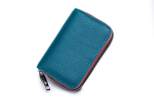 Genuine Leather Unisex Card Wallets RFID Blocking Coin Purse Credit Card Holder - Picture 20 of 25