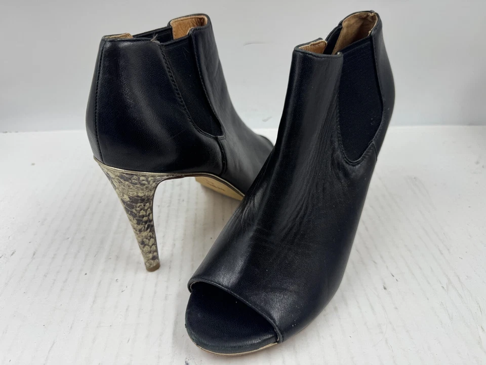 Coach Adranna Women's Sandals Sz 8.5 Black Leather Open Toe Heeled Sandals Shoes - Image 3 of 4