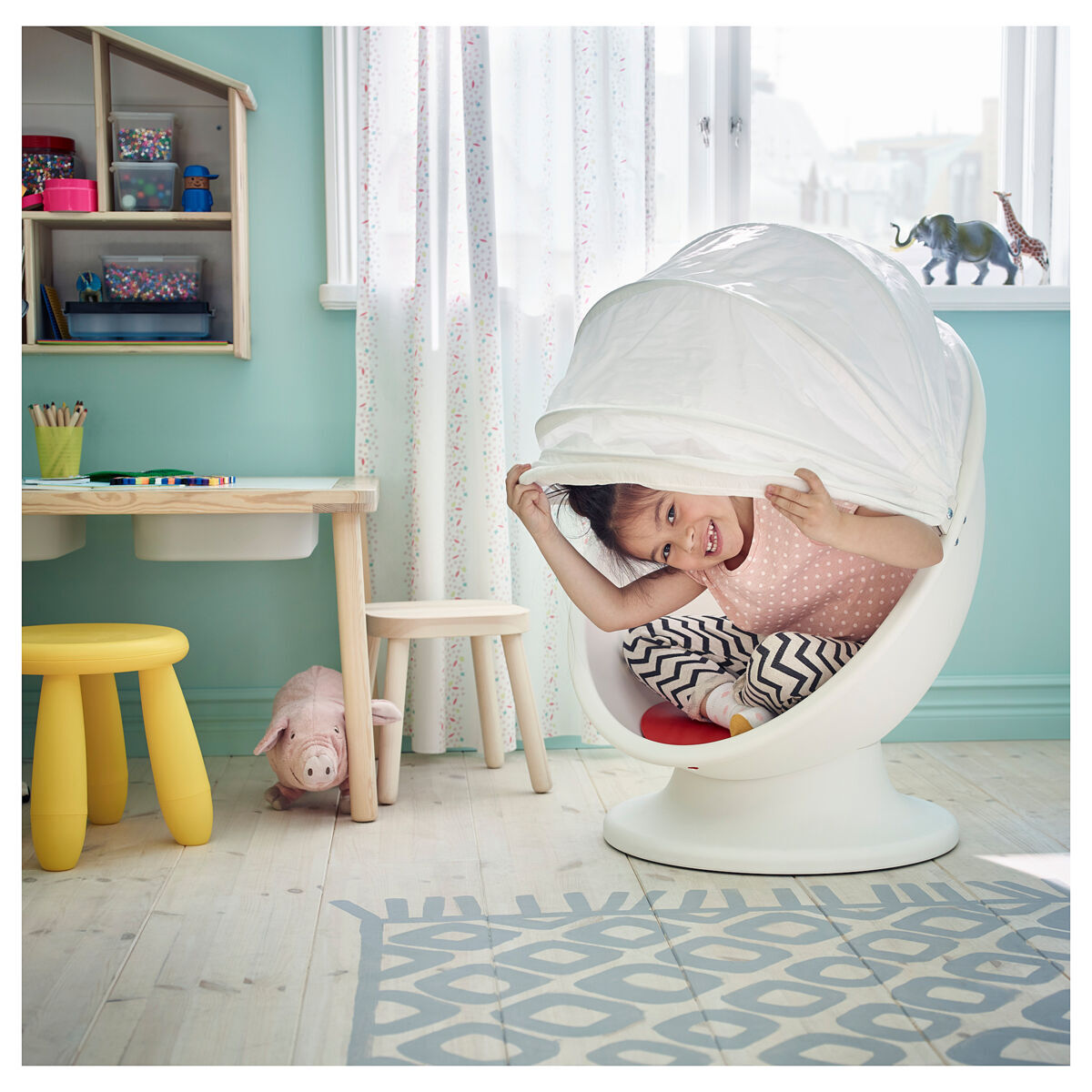 IKEA PS LÖMSK イケア PS ロムスク IKEA PS LÖMSK swivel armchair, white/red | eBay