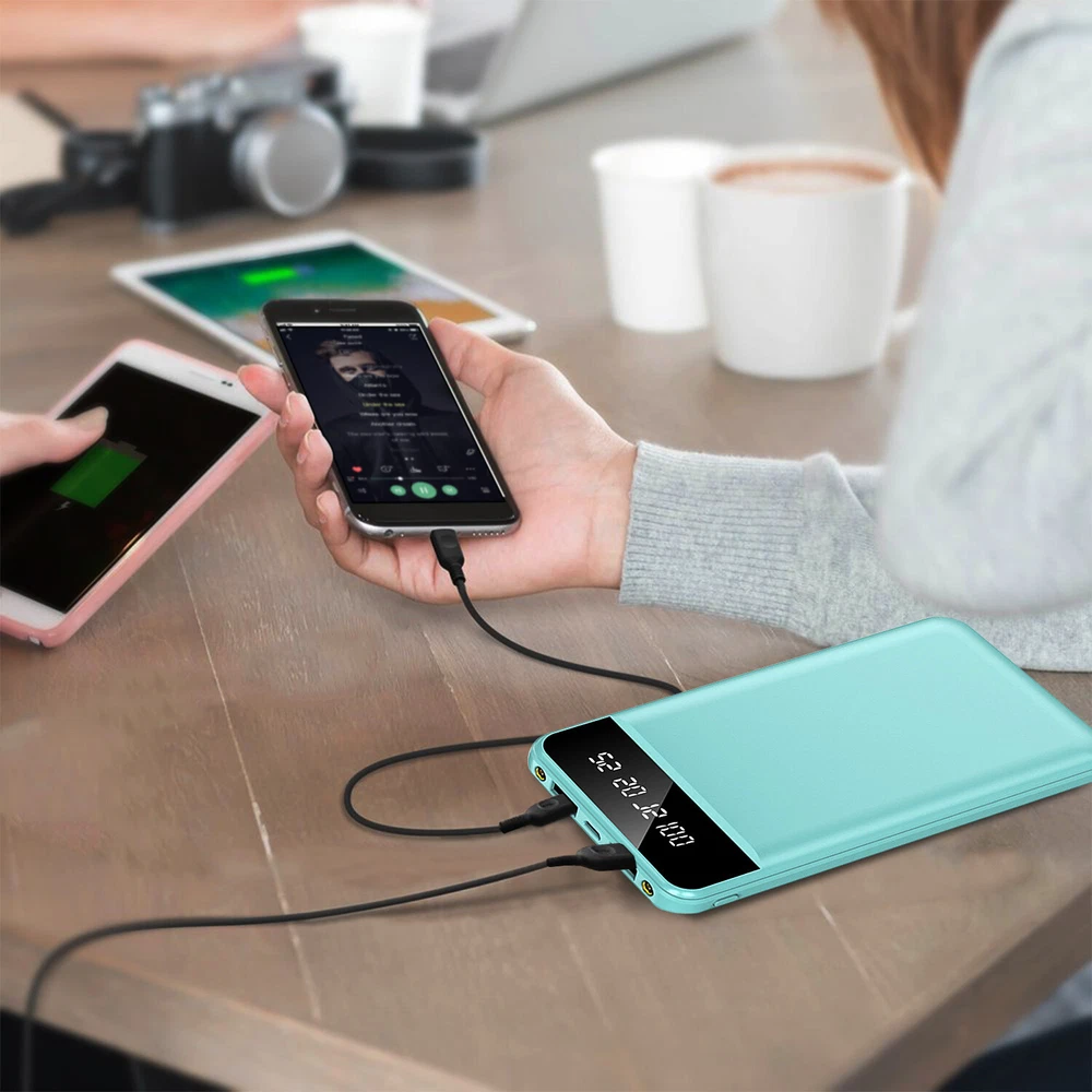 Power Bank 10000mah 2USB Charger External Portable Battery Backup For Cell Phone