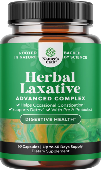 Herbal Laxative Capsules with Probiotics – Natural Laxative Pills to Cleanse Col