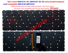 New for Acer Nitro AN515-42 AN515-51 AN515-52 AN515-53 Keyboard US backlit