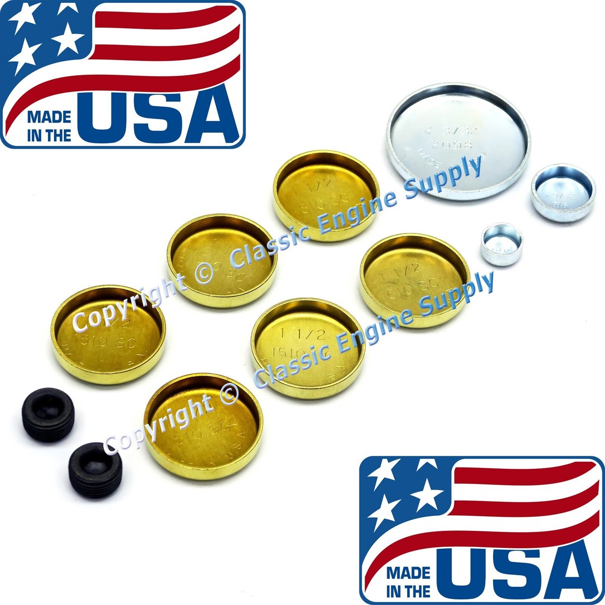 Kit De Bouchons D'Expansion En Laiton - Remplacement Pour Small Block Chevrolet 283ci 305ci 327ci 350ci (1957-1997) - Compatible Sealed Power 381-8007