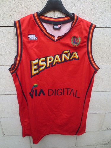 Maillot De Basket Espagne John Smith – Rouge – Taille XL – Occasion