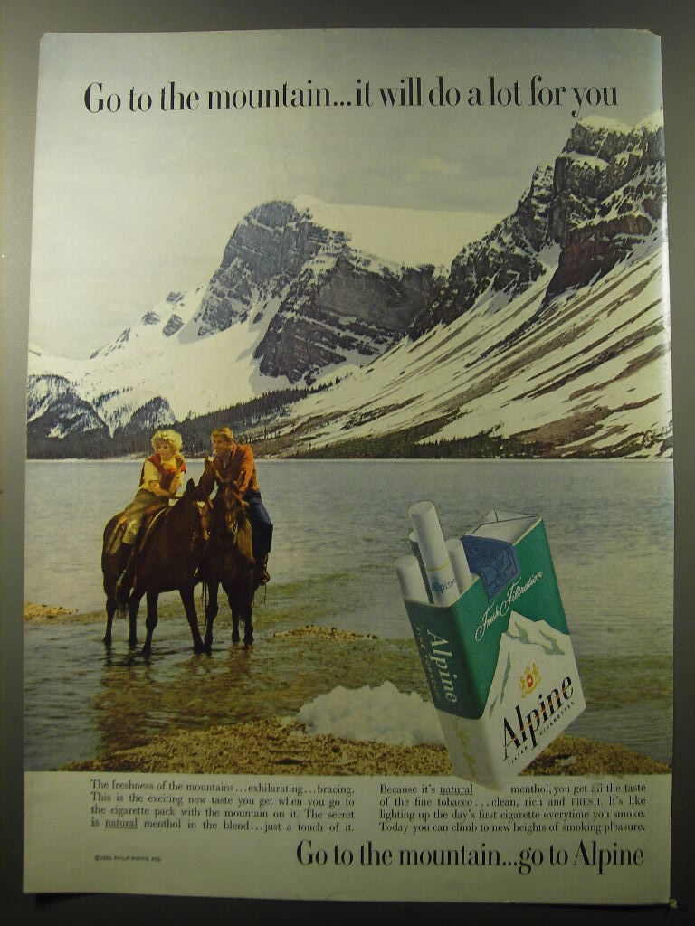 1960 Alpine Cigarettes Ad
