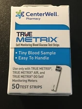 50 BLOOD GLUCOSE TEST STRIPS TRUE METRIX EXP 11/25 - New Sealed
