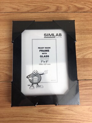Simlab schwarzer Bilderrahmen für 7'' x 5'' Fotos 