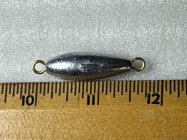 2-Pack Inline Torpedo Trolling Sinkers - Various Sizes, Lead Weights For Freshwater & Saltwater Fishing 13 thumbnail image