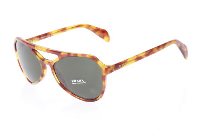 Prada SPR22R Brown Havana Pilot Style Designer Sunglasses  display picture 3