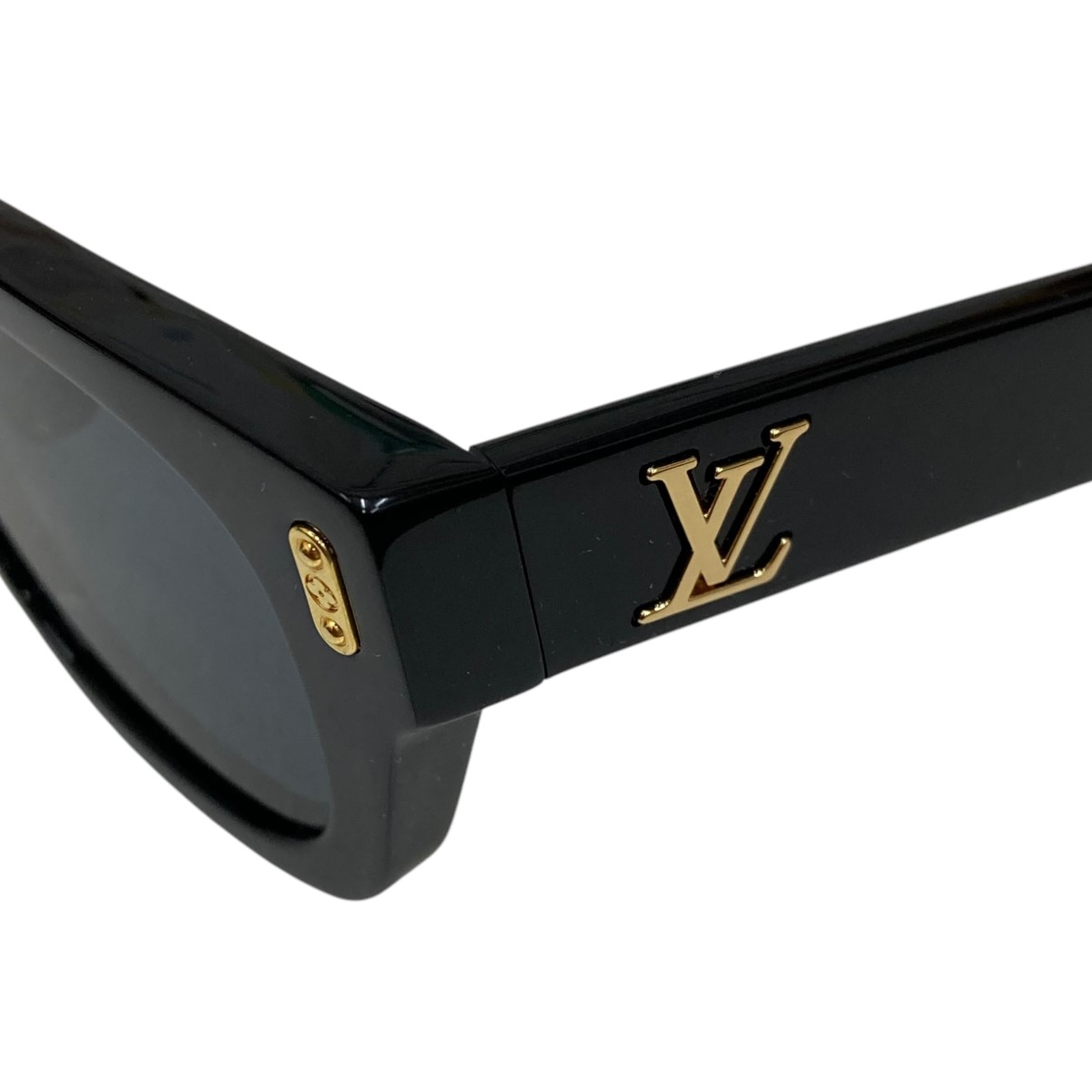 LOUIS VUITTON Confidence Square Round Sunglasses Z2126U Black Size