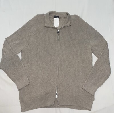 H&M REGULAR FIT Full ZIP-FRONT CARDIGAN Size Large