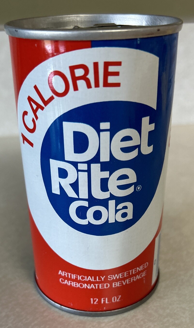 Vintage DIET RITE COLA 1 Calorie 12Oz. Steel Flat Top Can | eBay