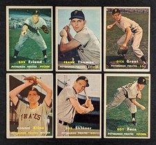 1957 Topps Baseball Pittsburgh Pirates Lot 6 Cards Dick Groat