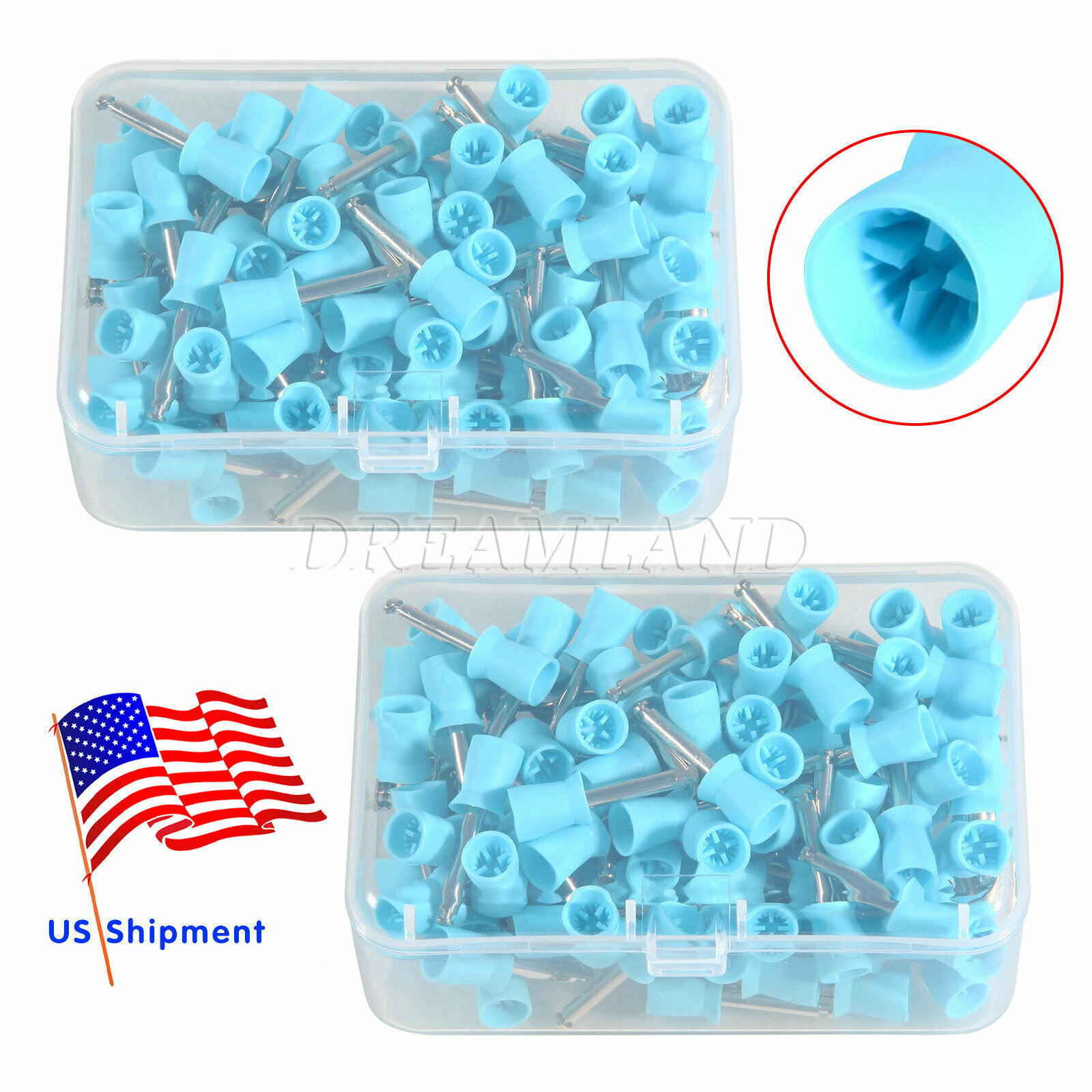 100-200*Dental Rubber Prophy Tooth Polish Polishing Cups Latch T