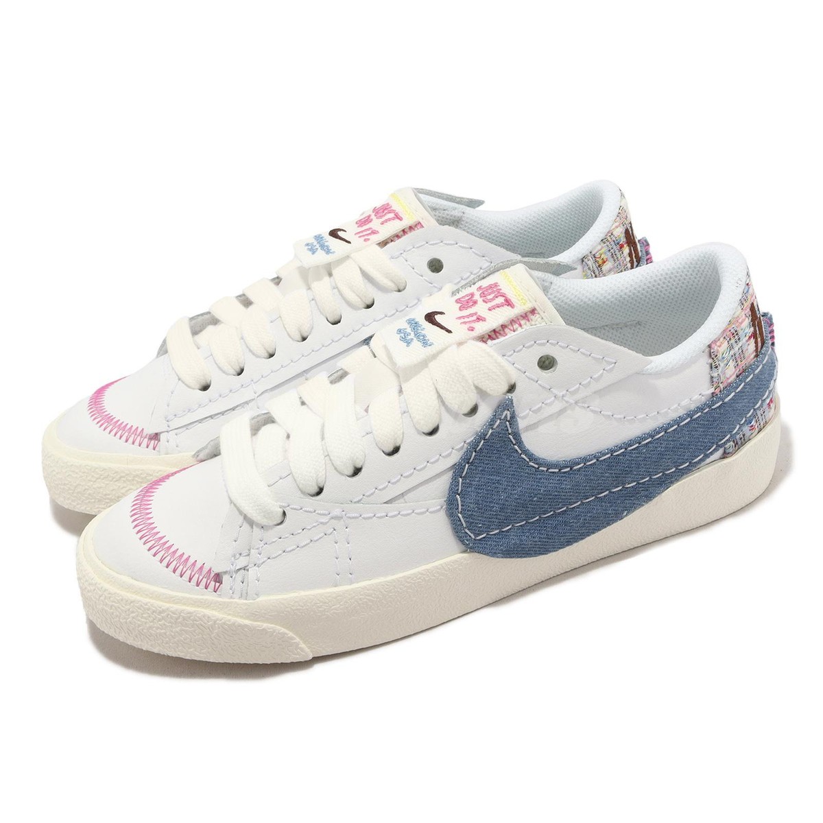 Nike Wmns Blazer Low 77 Jumbo White Blue Whisper Women Casual
