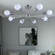 Image of 8 Arm Sputnik Chandelier Pendant Lamp Ceiling Lighting Fixtures In Chrome Finish