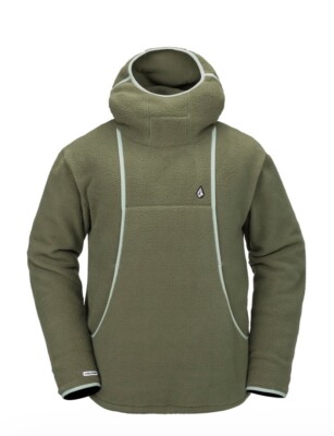 VOLCOM MEN'S UNTETHERED BALACLAVA HOODIE 2025 IVY LARGE