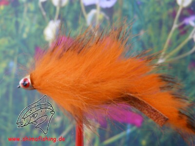 Streamer '' Hellhound ''  3er Set, auf Schonhaken, barbless hook