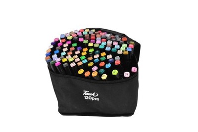 Touch Alcohol Markers 120pcs Dual Tip Art Marker Set Multicolor Fine Broad