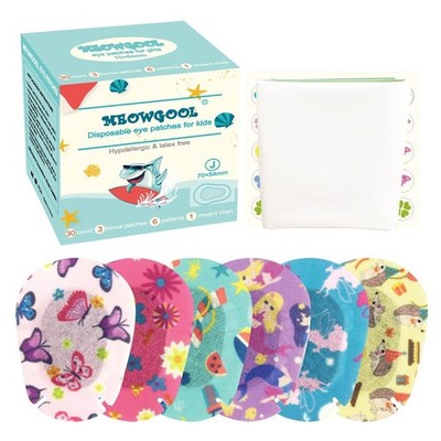 Adhesive Eye Patches for Little Girls, Junior Size, 30+3 Bonus Patches,0-2yrs...